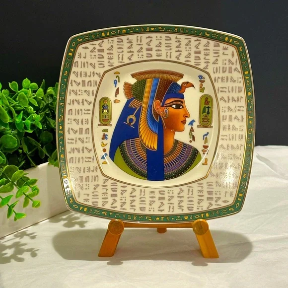 LIMOGES - FM Fathi Mahmoud Made in Egypt Square Plate 10”5 - Picture 1 of 9